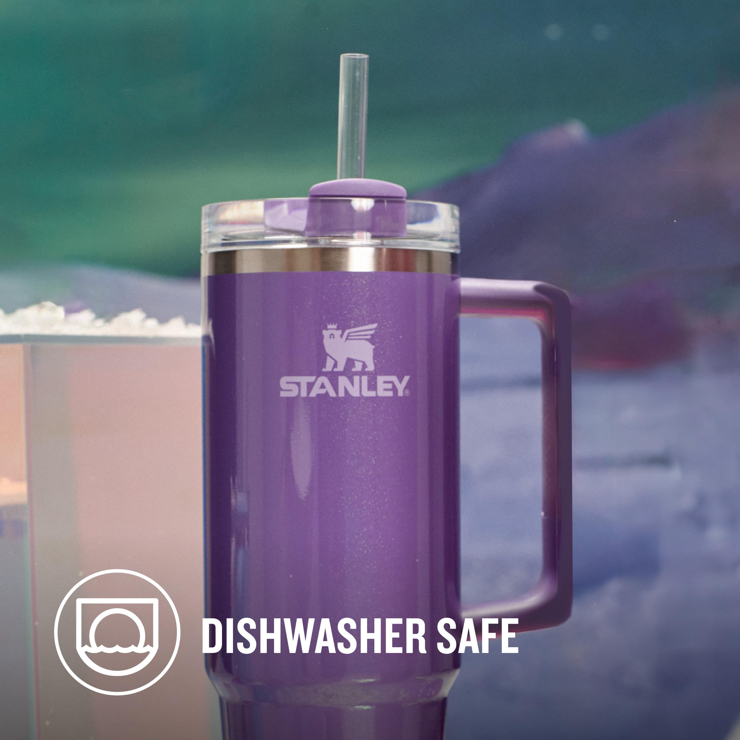 STANLEY Quencher H2.0 Flowstate Tumbler 1.2L - Cold for 11 Hours - Iced for 48 Hours - Metal Water Bottle with Straw, Handle and Lid - Dishwasher Safe - Travel Mug for Cold Drinks