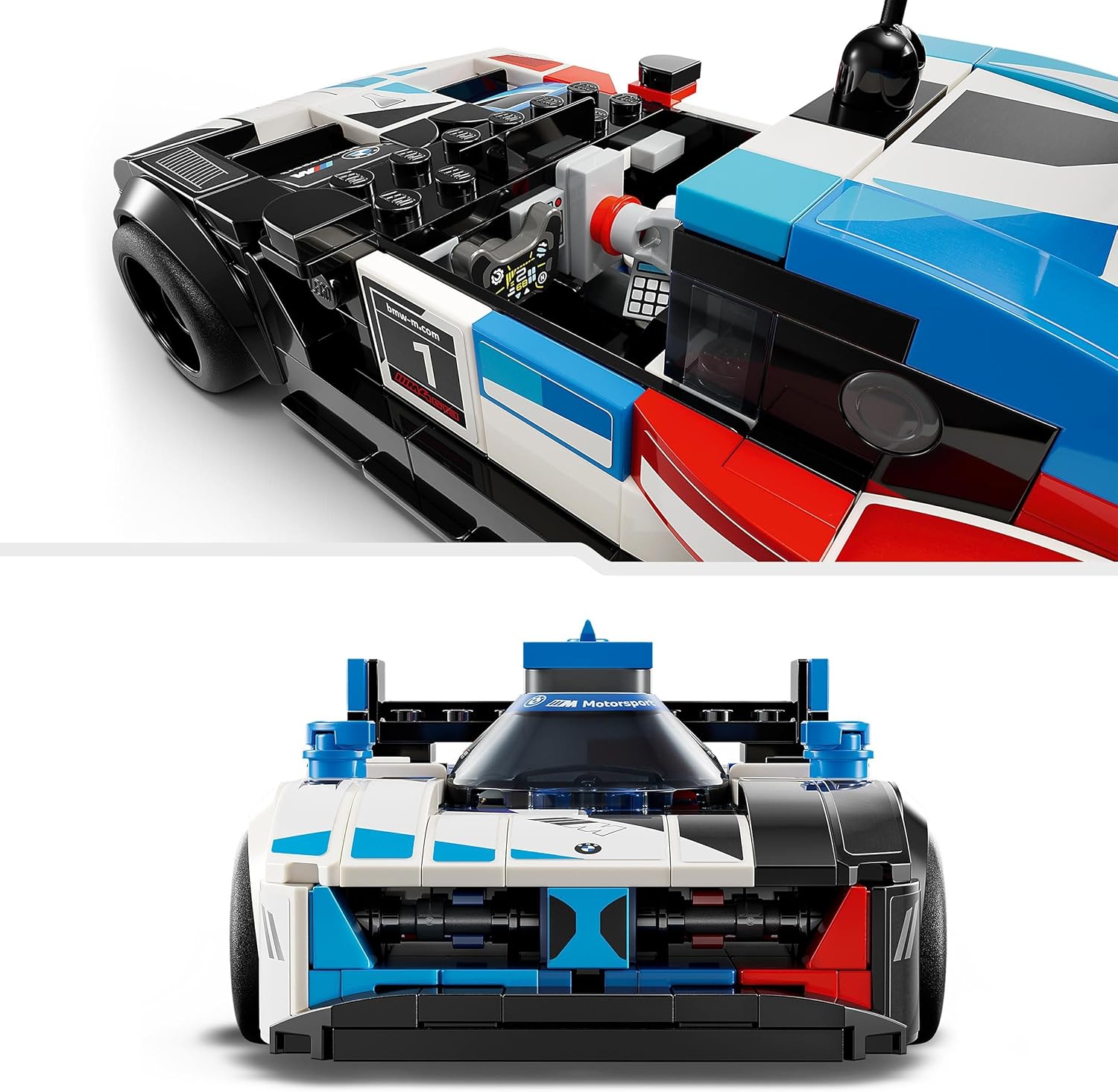 LEGO Speed Champions BMW M4 GT3 & BMW M Hybrid V8 Race Car Toys for 9 Plus Year Old Boys & Girls, Buildable Model Vehicles with 2 Driver Minifigures, Kids' Bedroom Decoration, Birthday Gift Idea 76922