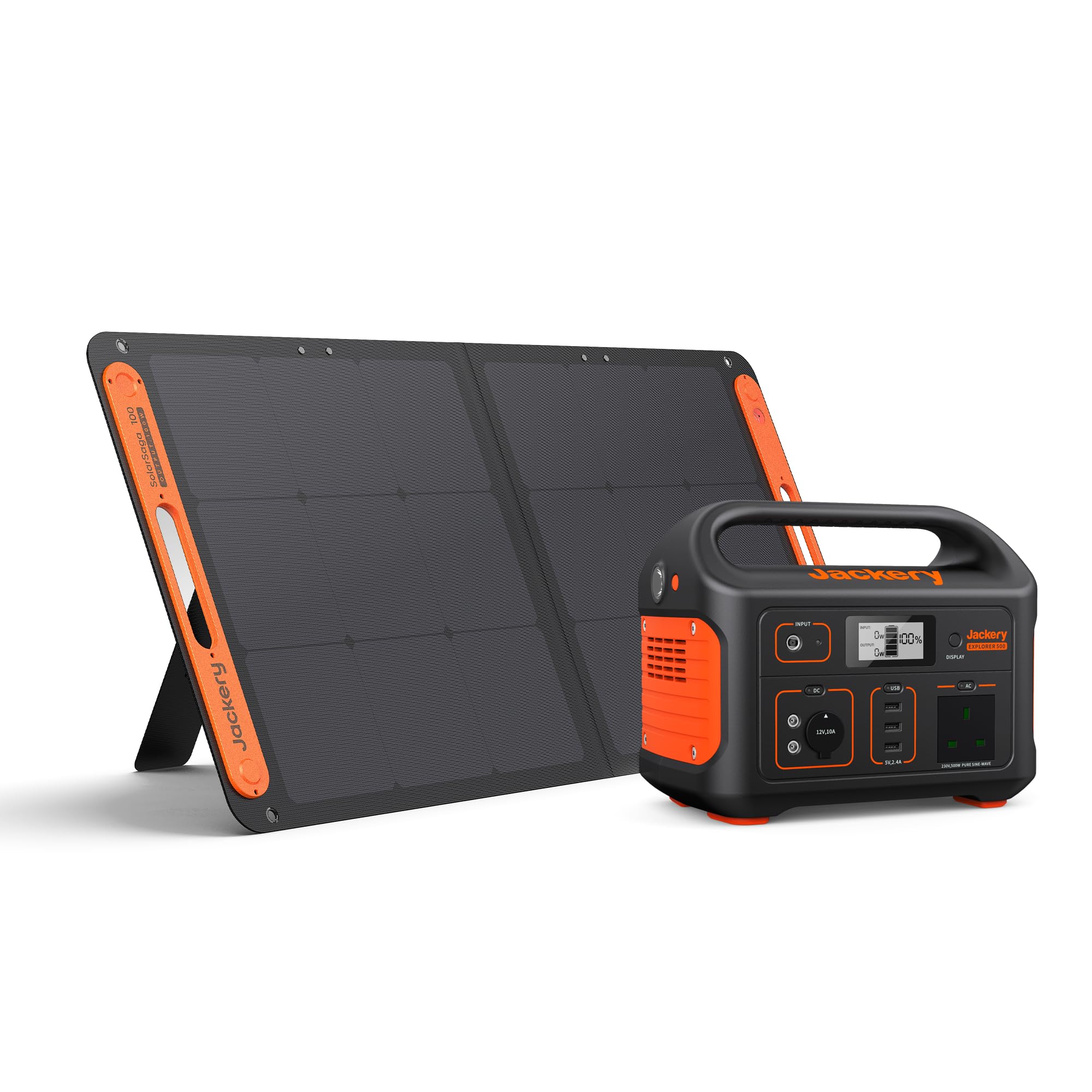 Jackery Portable Power Station Explorer 500, 518Wh Outdoor Backup Mobile Lithium Battery Pack with 230V/500W AC Outlet for holiday RV Camping, Outdoor Adventure, Emergency