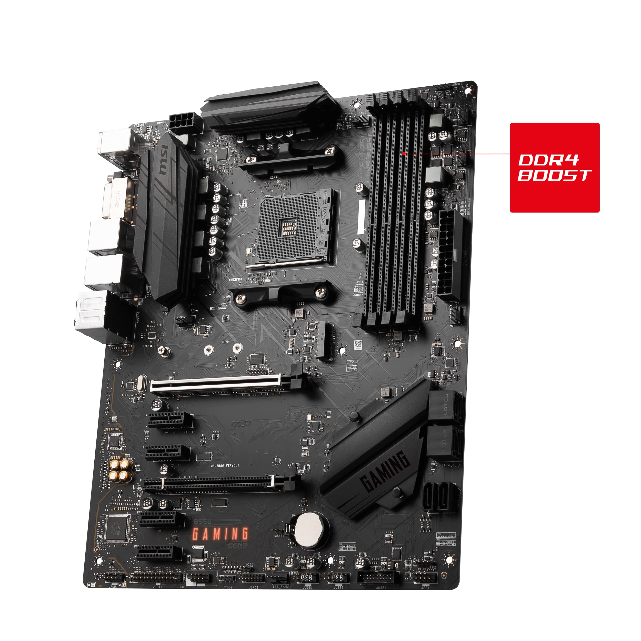 MSI MPG B550 Gaming Plus (ATX AMD AM4 DDR4 M.2 USB 3.2 Gen 2 HDMI ATX Gaming Moederboard AMD Ryzen™ 5000 processors