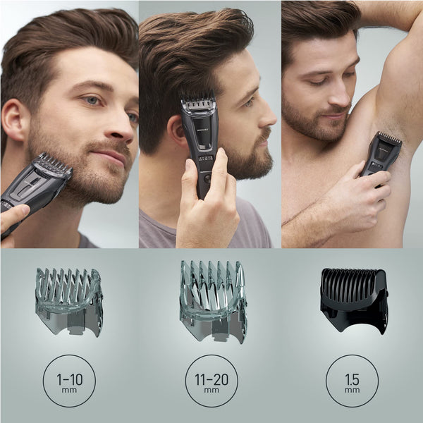 Panasonic ER-GB62 Wet & Dry Electric Hair, Beard & Body Trimmer for Men with 40 Cutting Lengths, Black