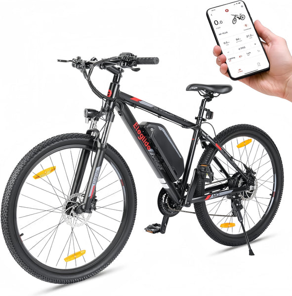 Eleglide Electric Bike, M2 27.5''/29'' Electric Bicycle for Adults, E Mountainbike, 36V 15.6Ah Removable Battery,Max Range 130KM, Dual Hydraulic Disk Brake, 21 Speed, APP