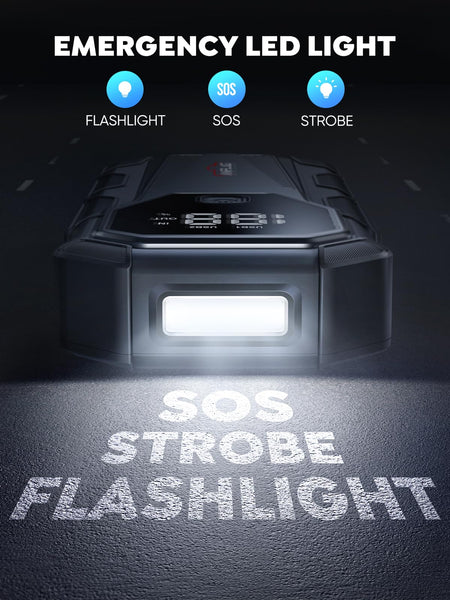 Jump Starter Power Pack, ANFLAG 6000A 21800mAh Car Battery Booster Jump Starter(All Gas/10L Diesel), 12V Car Starter Power Bank with Force Start, Jump leads, LED Flashlight