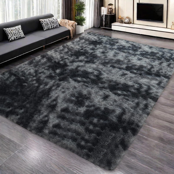 Yuanlne Rugs Living Room 160x230cm, Grey Area Rugs for Bedroom, Washable Anti Slip Extra Large Shaggy Soft Rug Fluffy Modern Floor Carpets Mat Beside