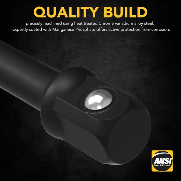 LEXIVON Impact Grade Socket Adapter Set, 3" Extension Bit with Holder | 3-Piece 1/4", 3/8", and 1/2" Drive, Adapt Your Power Drill to High Torque Impact Wrench (LX-101)