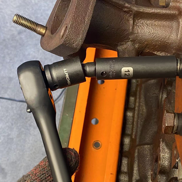 LLNDEI 1/4-Inch Drive Impact Socket Set, 52 PCS Mechanic Tool Set with Ratchet & Adapter, CR-V, Metric and Standard Full Sockets with Storage Tool Kit for Household & Automotive Repair & DIY Project