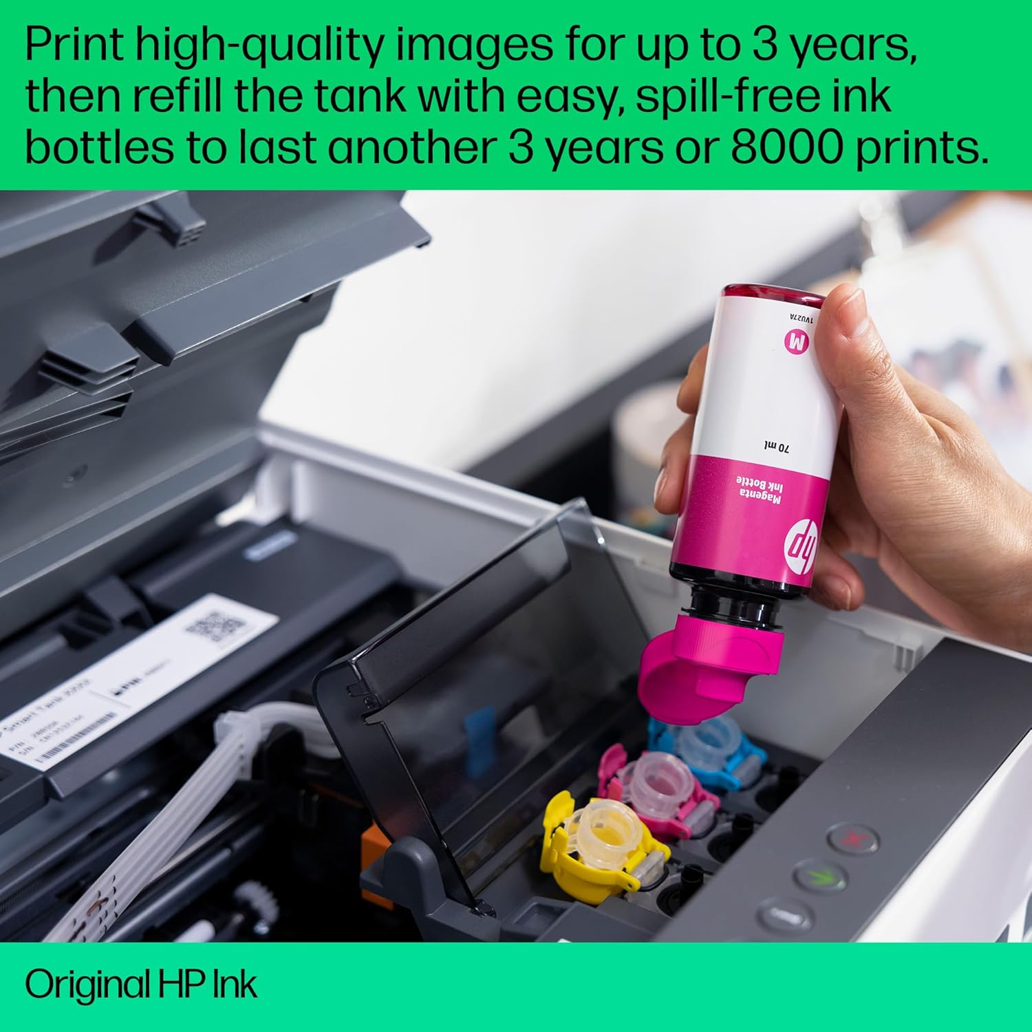 HP Smart Tank 5107 All in One Printer | Perfect for Home | Colour | Wireless | Print, Scan, Copy | Refillable | Includes up to 3 Years of Ink | Smart Buttons | Easy Setup | Reliable Wi-Fi