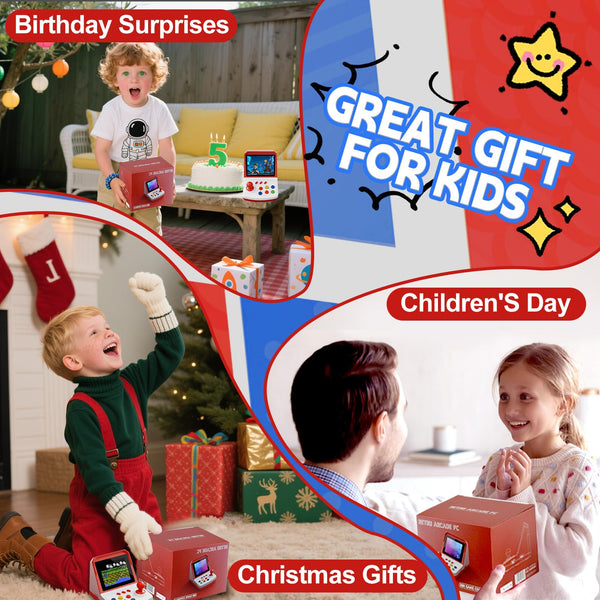 Colourbing Q21 Handheld Games Consoles – 3.5" Portable Mini,Two Players Battle,Built-in 500 Retro Games,1020mAh Rechargeable Battery–Great Retro Games Console for Adults,Teens Birthday and Party Gifts