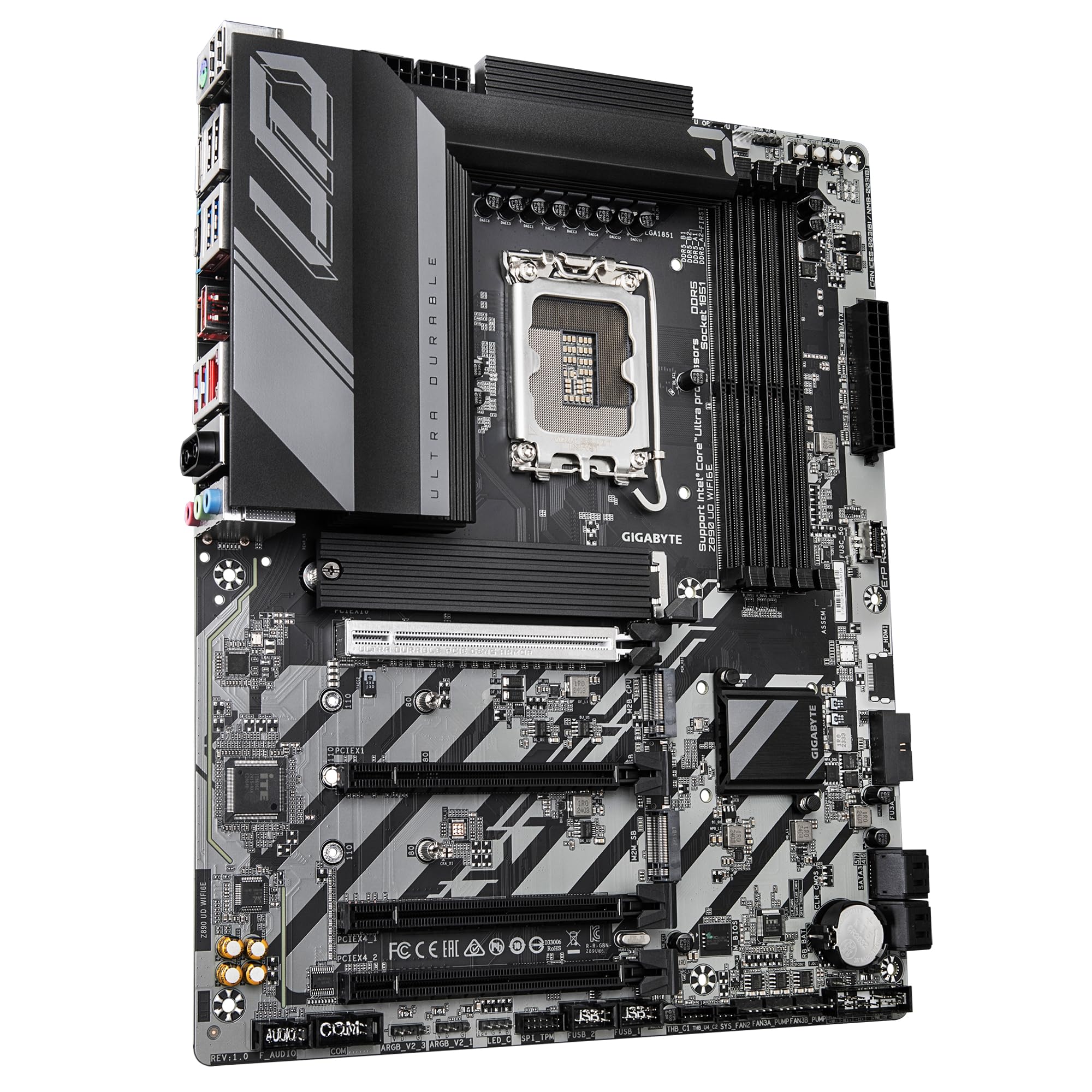 GIGABYTE Z890I AORUS ULTRA Motherboard - Supports Intel Core Ultra (Series 2) CPUs, 8+1+2 phases VRM, up to 8800MHz DDR5 (OC), 1xPCIe 5.0 + 1xPCIe 4.0, Wi-Fi 7, 2.5GbE LAN, Thunderbolt 4