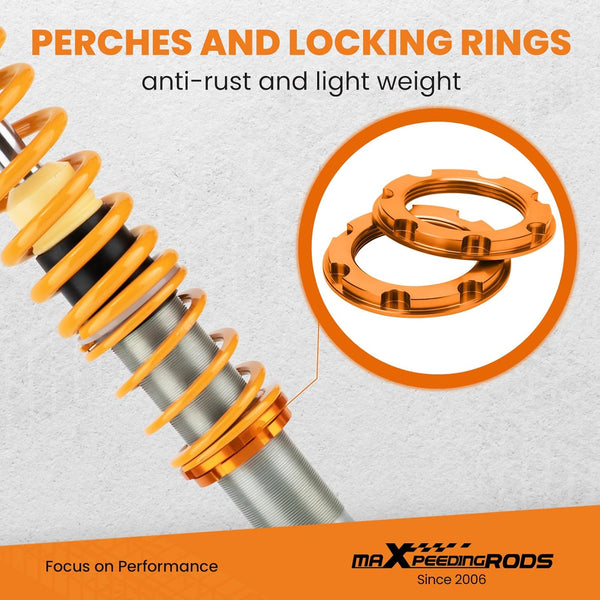 maXpeedingrods Coilover Suspension Lowering Kit for Arosa 9704 Lupo 98-05