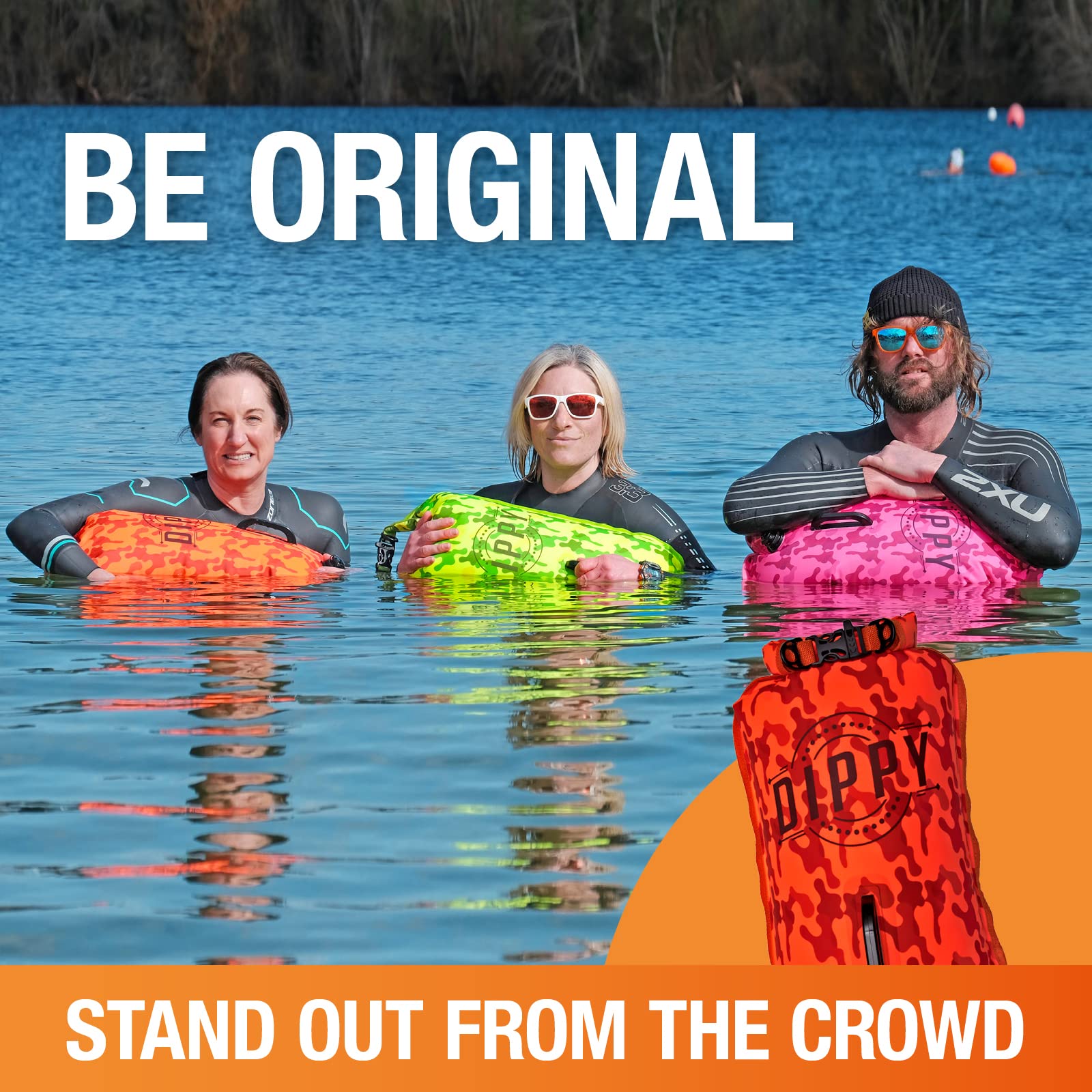 DIPPY Tow Floats for Open Water Swimming | 28L Swim Buoy Open Water Swimming Float | Waterproof Swimming Buoy | Tow Float Dry Bag | Wild Swimming Float | Wild Swimming Accessories Triathlete, Swimmer