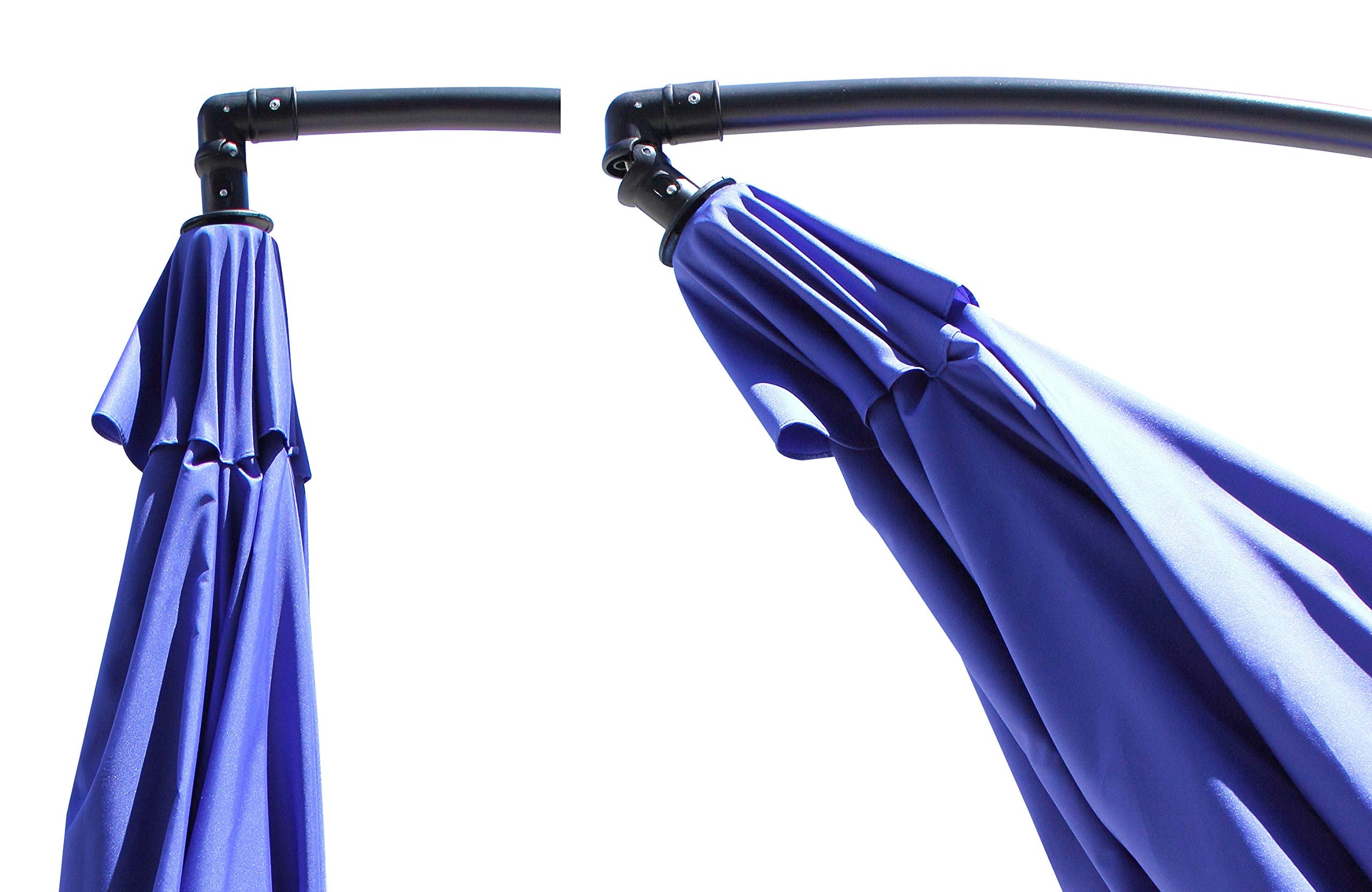 All Seasons Gazebos Ross James premium garden parasol umbrella with crank handle including base weight (Green)