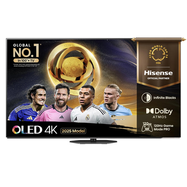 Hisense 55 Inch 4K QLED Smart TV 55E77NQTUK - Quantum Dot Colour, 4K AI Processor, Dolby Vision Atmos, Smooth Motion, Sports Mode, Vidaa OS with Freely, Youtube, Netflix and Disney+ (2024 Model)