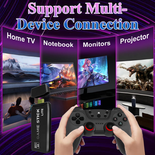 M22 Retro Game Console –Support to with 30000+ Classic Games, 8K HD HDMI, Plug and Play Game Console, Upgrade Dual Wireless Controllers Gift for Teen and Partner Black1