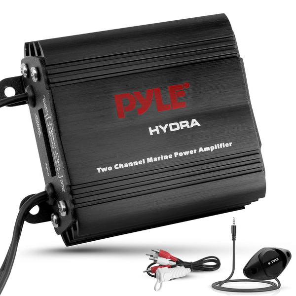 Pyle PLMRMP1B 400W 2 Channel Waterproof Micro Marine Amplifier