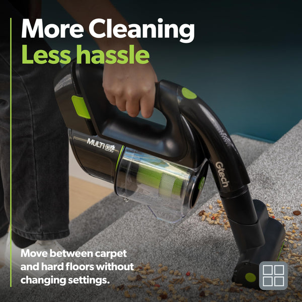 Gtech Multi MK2 | Cordless Handheld Vacuum Cleaner for Cars, Stairs, Home | 22V Li-ion Battery | Powered Brush Bar