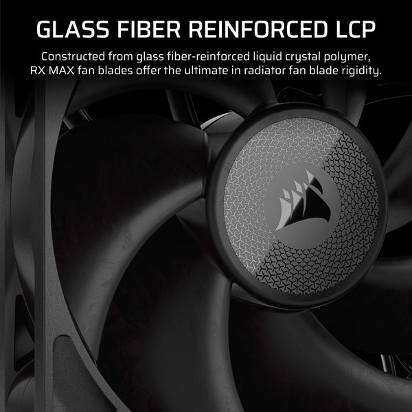 CORSAIR iCUE LINK RX120 MAX RGB 120mm PWM Thick Fans with iCUE LINK System Hub – High-Static Pressure – Magnetic Dome Bearing – Triple Pack – White