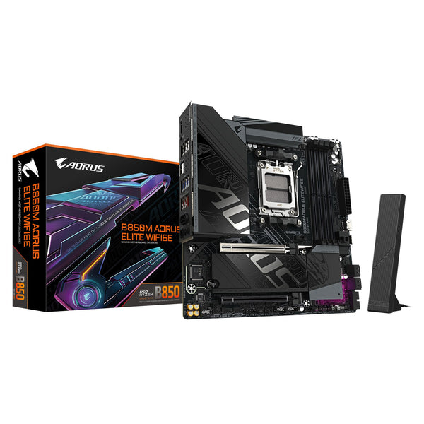 GIGABYTE B850 AORUS ELITE WIFI7 Motherboard - AMD Ryzen 9000 Series CPUs, 14+2+2 Phases Digital VRM, up to 8200MHz DDR5 (OC), 1xPCIe 5.0 + 2xPCIe 4.0 M.2, 2.5 LAN, WIFI 7, USB 3.2 Gen 2x2