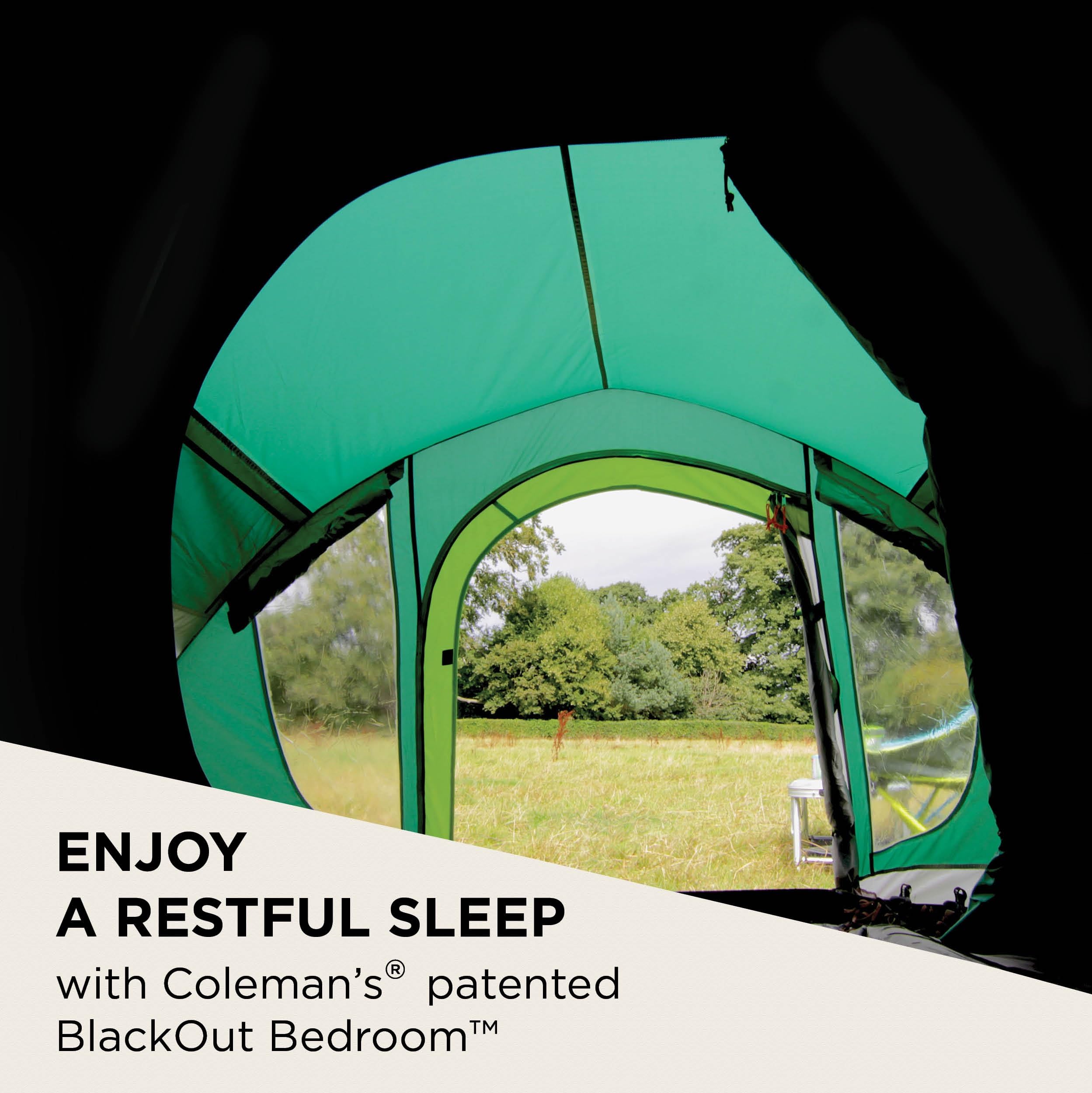 Coleman Kobuk Valley Camping Tent | lightweight 4 Person Igloo Tent with extra dark bedroom | 4 Man Dome Tent with Awning | 100% waterproof WC 4.500