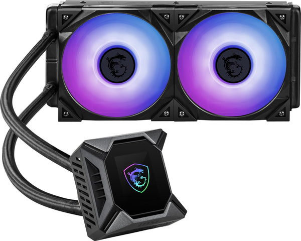 MSI MAG CORELIQUID 360R V2 AIO CPU Liquid Cooler - Rotatable ARGB Blockhead, Integrated Radiator Pump, Split-Flow Water Cooling, Evaporation-Proof Tubing, Easy to Install - AMD & Intel Compatible