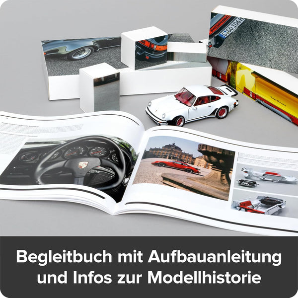 FRANZIS 67322 Porsche 911 Turbo Advent Calendar Model Kit 1:24 Scale Including Sound Base and 52-Page Accompaniment Book