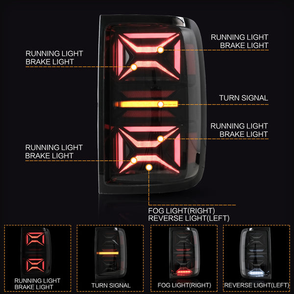 VLAND LED Tail Lights Compatible with Amk 2010-2021