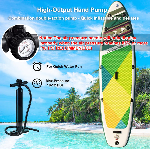 JOOLOOG Stand Up paddle Board, 15 cm Thick Inflatable Paddleboard with Kayak Seat for All Skill Levels 320x81x15cm