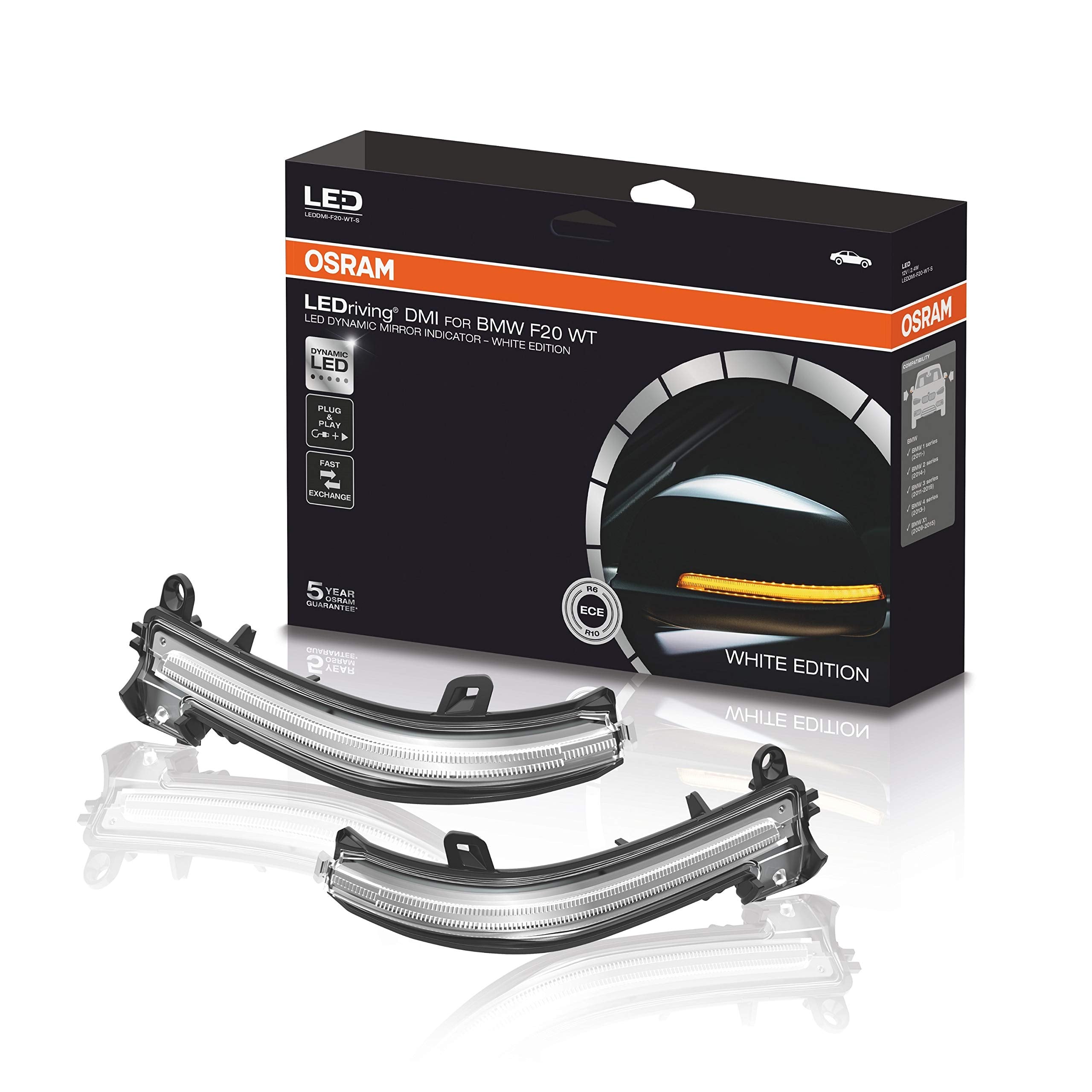 OSRAM LEDriving dynamic LED mirror indicator for Audi A3 8 V, Audi S3 8 V, Audi RS3 8 V - Black Edition