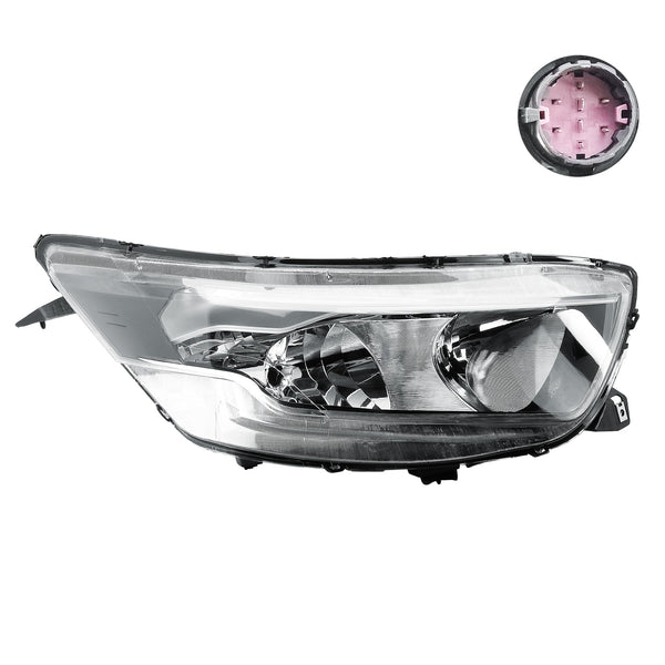 Replacement Passenger Left Side N/S Headlight Head Lamp Electric Adjustment with Round Plug for IVECO Daily 2014-2019