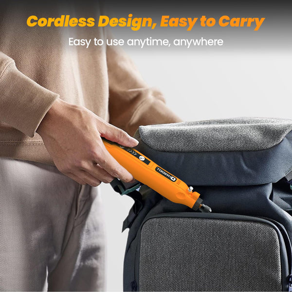 HARDELL Mini Cordless Rotary Tool, USB Charging, 5-Speed Rotary Tool Kit with 61 Accessories, Multi-Purpose 3.7V Power Multi Tool for Sanding, Polishing, Drilling, Etching, Engraving, Cutting, DIY