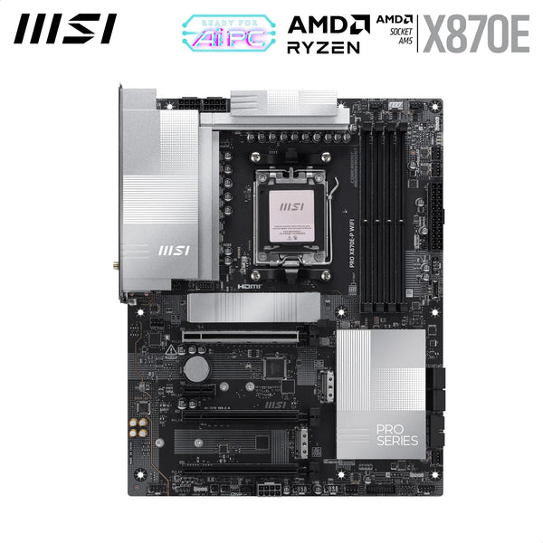 MSI X670E GAMING PLUS WIFI Motherboard, ATX - Supports AMD Ryzen 9000 / 8000 / 7000 Series Processors, AM5 - 80A SPS VRM, DDR5 Memory Boost 7800+ MHz/OC, PCIe 5.0 x16, M.2 Gen5, Wi-Fi 6E