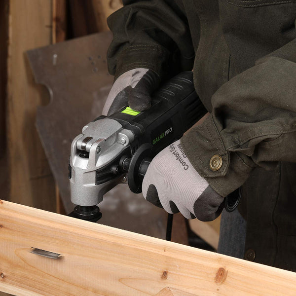 GALAX PRO Oscillating Tool, 400W Multifunction Tool,6 Variable Speed - Oscillating Vibration Angle 4 Degrees,Quick Change System with 30 PCS Accessories for Cutting, Sanding and Grinding