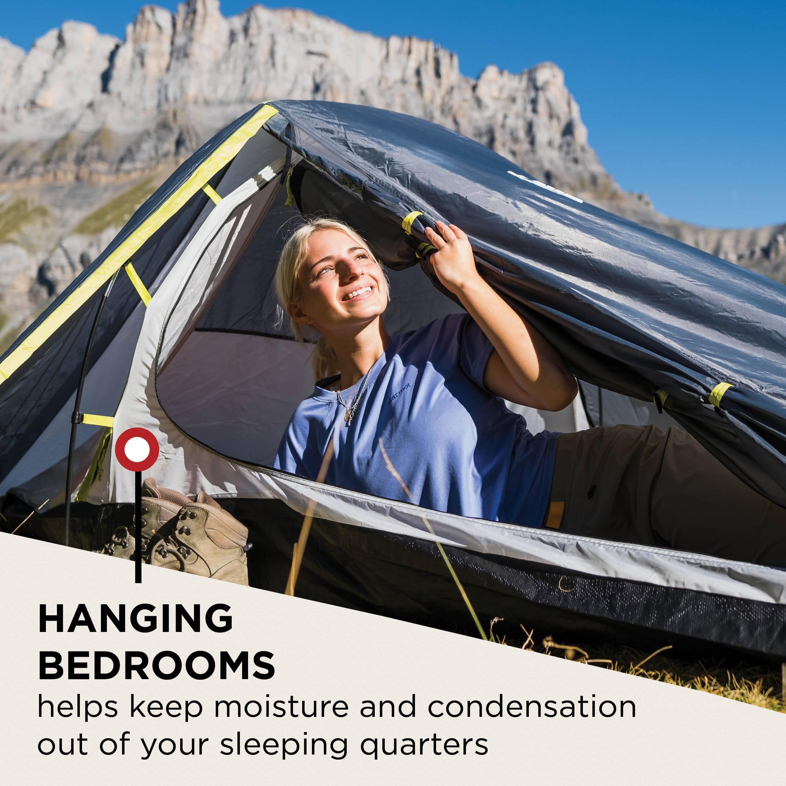 Coleman Bedrock 2 Tent, a compact 2 man dome tent, a light 2 person camping and hiking tent, 100% water-proof