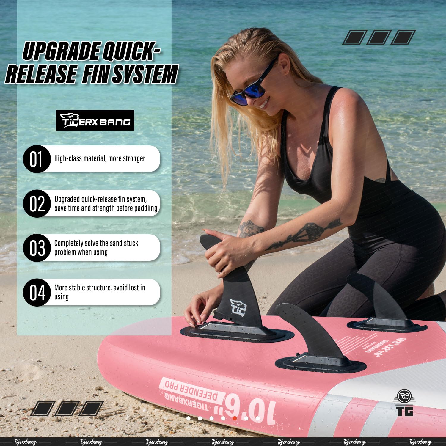 TIGERXBANG Stand Up Paddle Boards 10'6" x 32" x 6"丨10' x 31" x 6" with Premium SUP Board Accessories, Inflatable Paddle Boards for Adults/Kids Stand Up PaddleBoarding