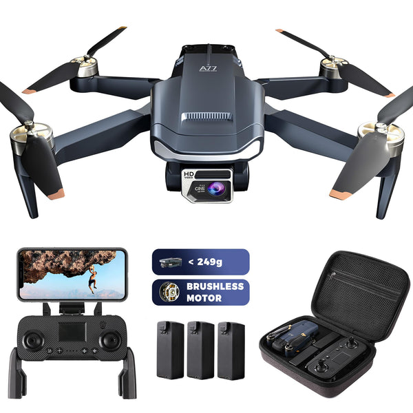 2650 ft Control Range Super Endurance Foldable Drone with Camera for Beginners–60+ min Flight Time, WiFi Quadcopter with 4K HD Camera, Brushless Motor, Auto Hover, Follow Me (3 Batteries)