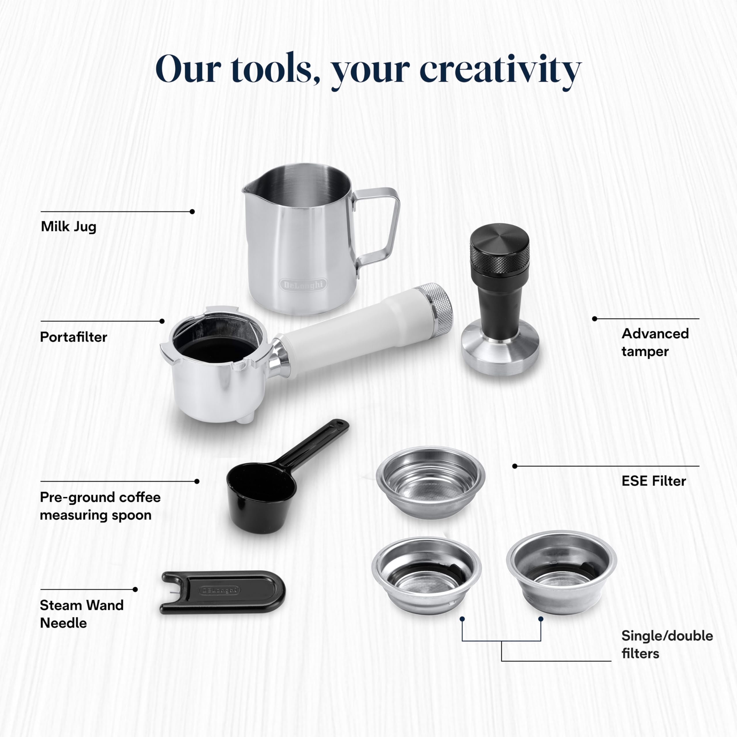 De'Longhi Dedica Style, Traditional Pump Espresso Machine, Coffee and Cappuccino Maker, EC685M, Silver