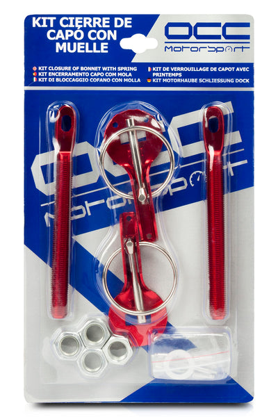 OCC MOTORSPORT BLACK KIT CLOSURE OF BONNET WITH SPRING