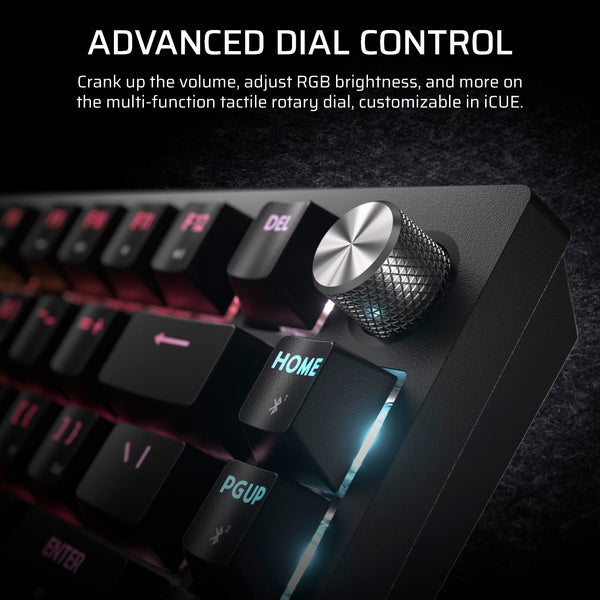 Corsair K65 PLUS WIRELESS 75% RGB Hot-Swappable Mechanical Gaming Keyboard – Pre-Lubricated MLX Fusion Tactile Switches – Dual-Layer Sound Dampening – PBT Keycaps – QWERTY UK – Black