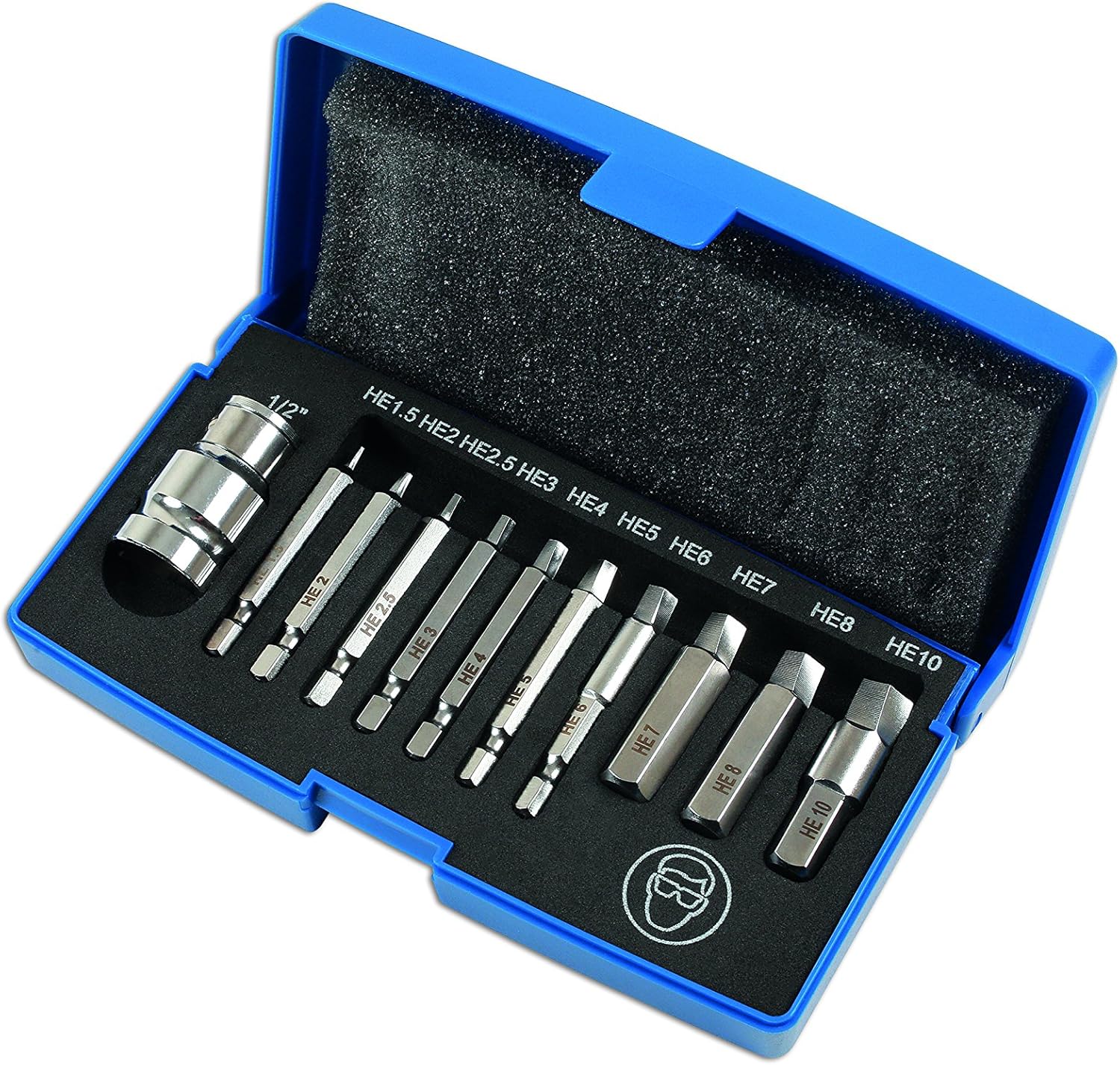 Laser 6845 Damaged Cap Head Bolt/Screw Extractor Set 11pc, silver/metallic