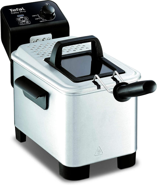 Tefal Deep Fryer Easy Pro, Stainless Steel, 3L capacity, 1.2kg, 4 Portions, 2100W, Semi Pro, Kitchen Fryer, Compact, Chips, Easy Cleaning, FR333040