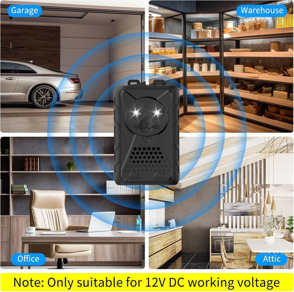 Rodent Repeller Ultrasonic Under Hood,Repeller to Keep Pine Martens,Anti-Martor Repellent,Pest Mouse Repeller for Car,Garage,Warehouse,Rat Rodent Pest Animal Deterrent for Vehicle Protection Indoor