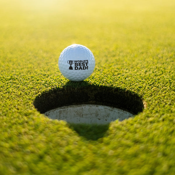 On Par Dad & Grandad Golf Balls Gift Pack - Includes Golf Tees, Ball Marker - Gag, Novelty Present - World's Best Dad, Golf Gifts for Men