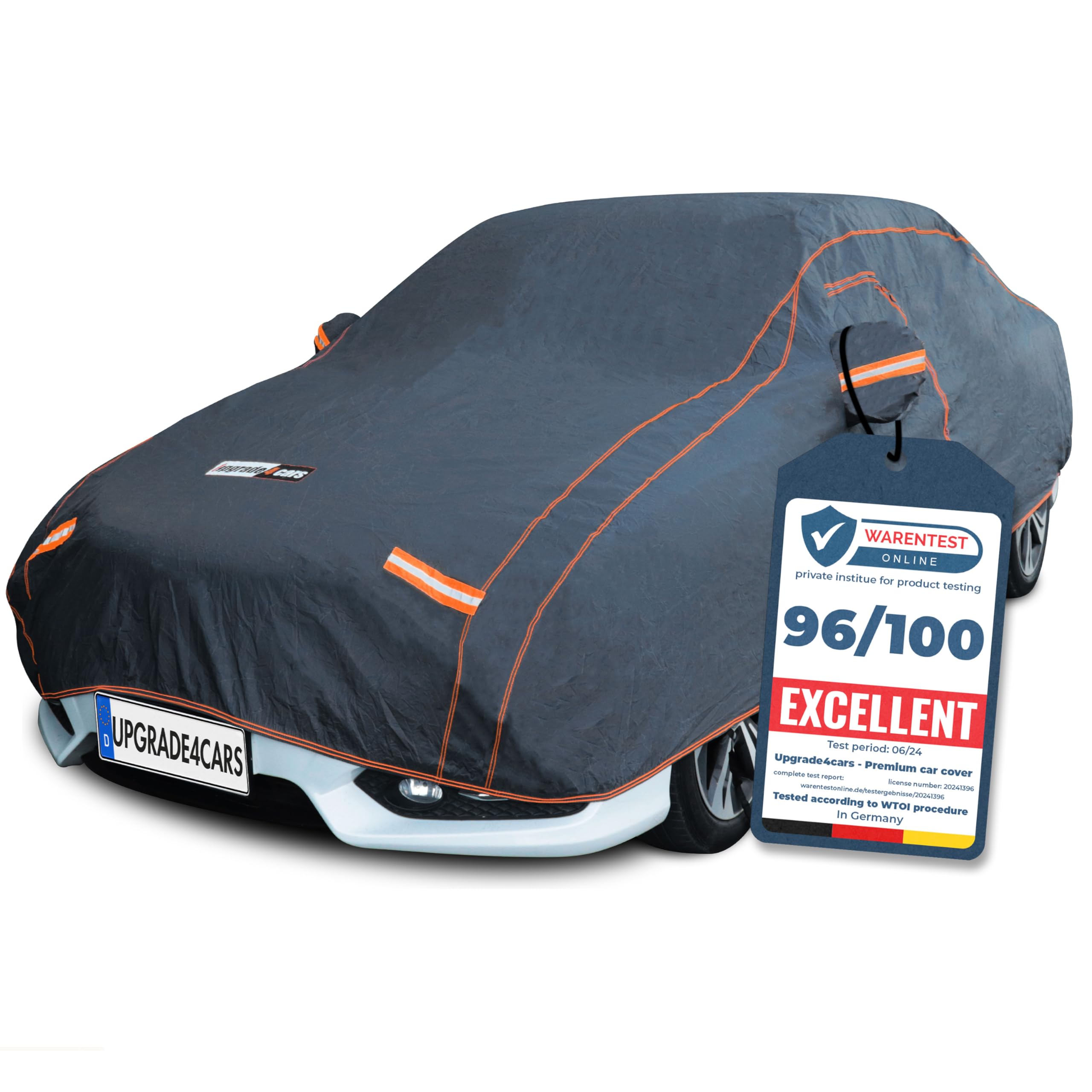 Upgrade4cars Outdoor Car Cover waterproof & breathable | Universal Full Garage for all Seasons | Car - XXL (225 * 80 * 47 inch)