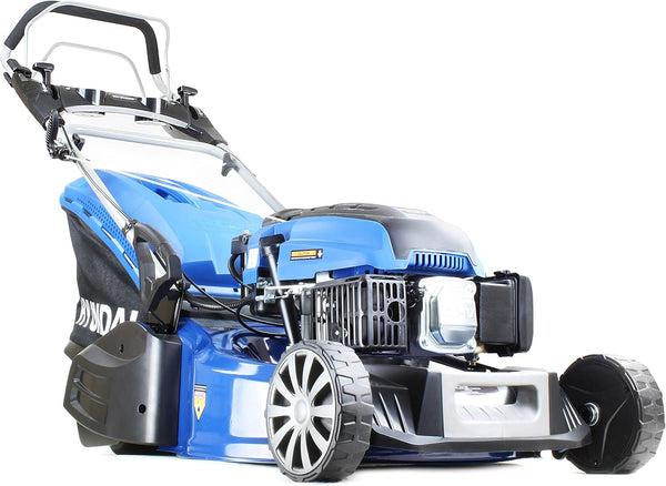 Hyundai 19" 48cm / 480mm Self Propelled Electric Start 139cc Petrol Roller Lawnmower, 5 Cutting Heights, 70l Grass Bag, Foldable Handles, 3 Year Warranty