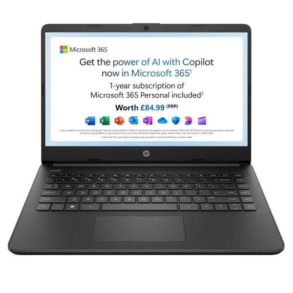 HP 14" Laptop, Intel Core i5-1235U Processor, 8 GB RAM, 512 GB SSD, Intel Iris Xe Graphics, FHD Display, Up to 8hrs battery, Win 11, Dual Speakers, Natural Silver, 14s-dq5005sa