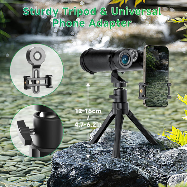 Ecokra 12x42 HD Binoculars for Adults, Super Bright High Power Compact Binoculars with Large View, Clear Low Light Night Vision, BAK4, FMC Prisms for Bird Watching Hunting Stargazing