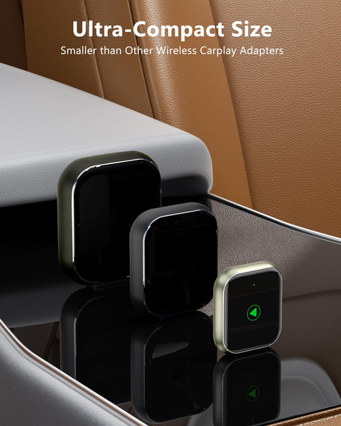 Wireless CarPlay Adapter for APPLE iPhone - Upgrade Wired CarPlay to Wireless Device, Mini T-shaped for Cars USB Plug and Play Auto Reconnect, for Portable Car GPS Navigation Broadcast