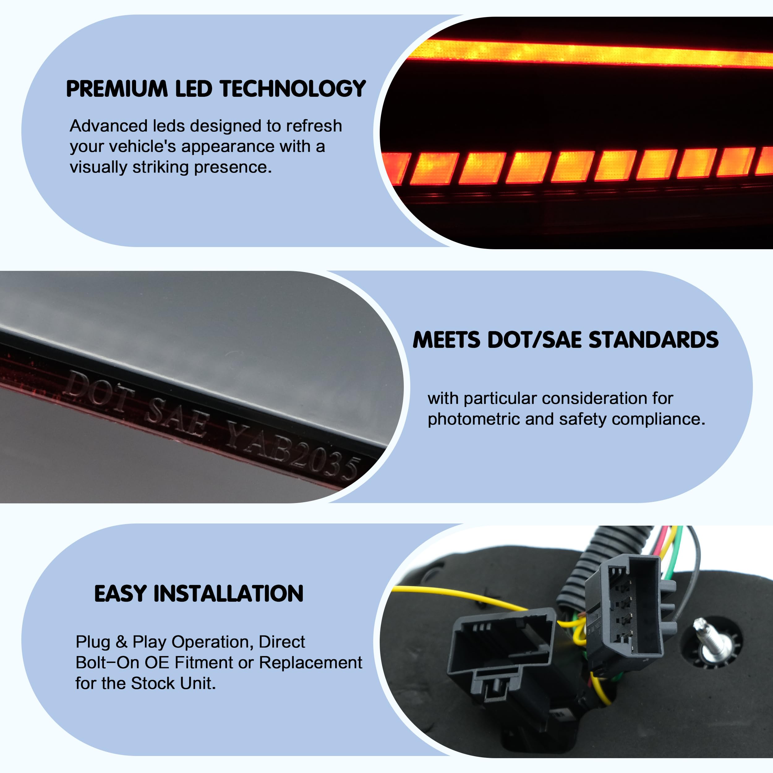 VLAND Headlights Compatible with Golf 7 MK7 TDI TSI 2013-2017, Front Lights with Sequential Indicator, Red Line Headlamps