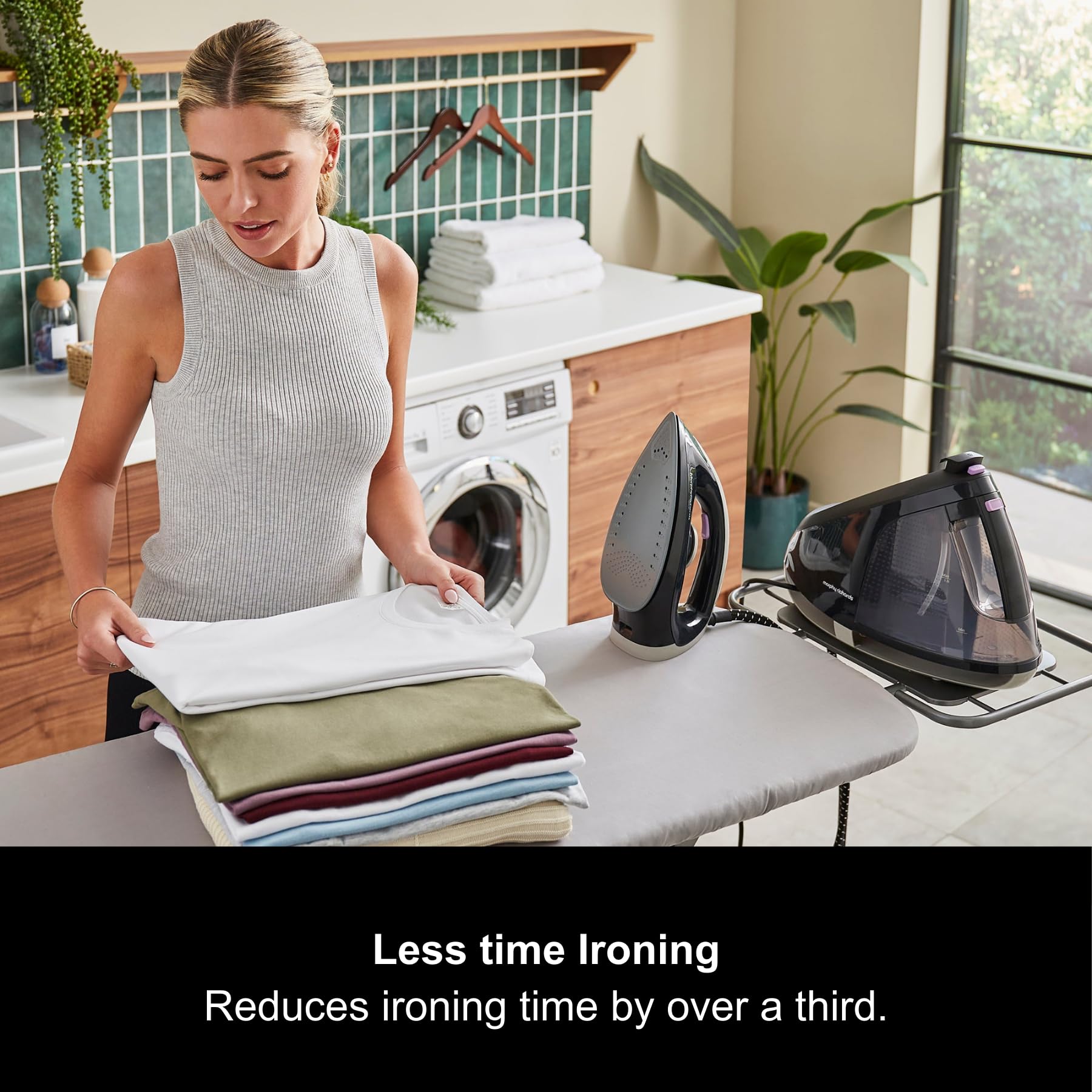 Morphy Richards EasySteam Steam Generator Iron, 120g Steam Boost, 70g Steam Output, 6 Bar Pressure, ECO Mode, Detachable 1.8L Water Tank, Anti Scale,