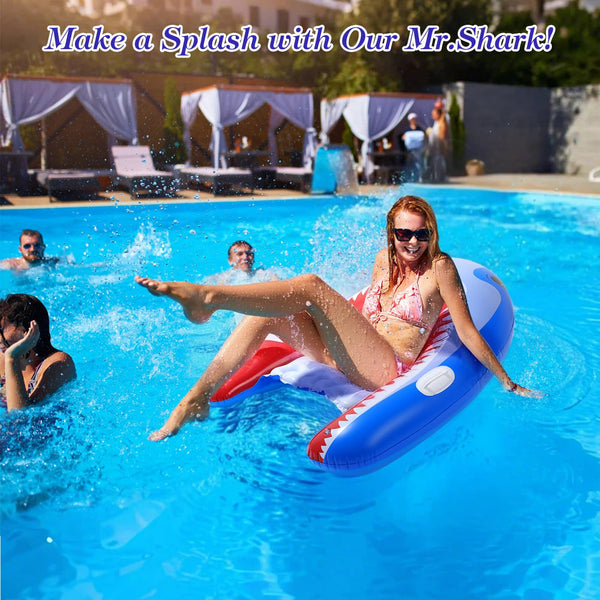 MoKo Pool Floats Adult, Floating Bed with Ice Bar, Tanning Bed Pool Raft Inflatable Lounger with Drink Holder Tanning Chair Inflatable Pool Toys for Party Beach Backyard